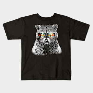 Raccoons Among the Stars UFO Tees for Stellar Fashion Statements Kids T-Shirt